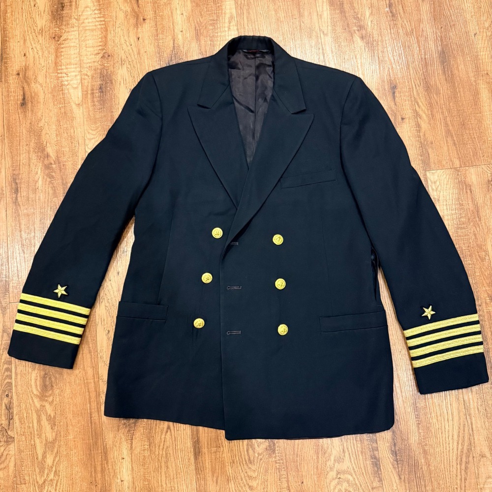 Vntg 1986 US Navy Officer Dress Blue Jacket Kass Wilner-Howard Lieutenant Cmdr